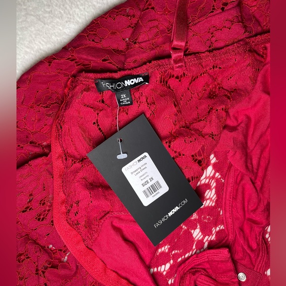 Fashion Nova Dropping Hints Lace Dress - Picture 5 of 6